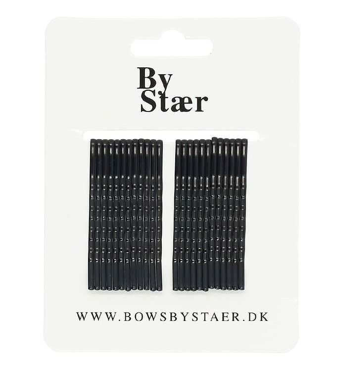By Stær Hårnåle - 4 cm - 24 stk. - Sort