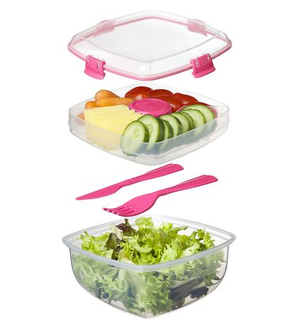 Sistema Madkasse m. Tilbehør - Salad - 1,1 l - Pink