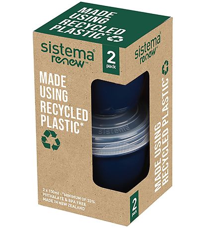 Boîtes à Encas Sistema - Yogurt 2-Pack Renew - 150 ml - Marine Boîtes à Encas Sistema - Yogurt 2-Pack Renew - 150 ml - Marine