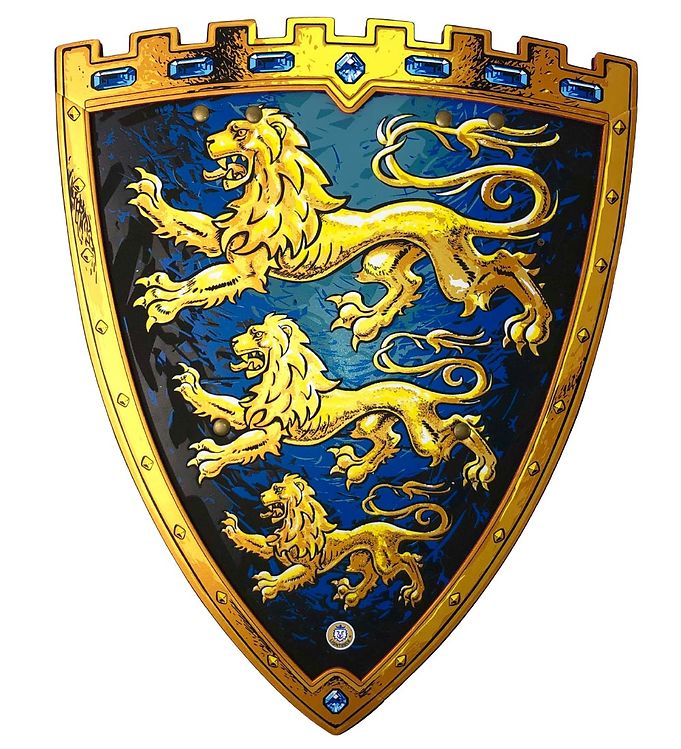 Liontouch Udklædning - Triple Lion Skjold - Blå