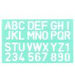 Linex Skriftskabelon - 30mm - Grøn Linex Skriftskabelon - 30mm - Grøn