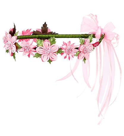 Souza Kostüm - Haarband m. Blumen - Nila - Rosa
