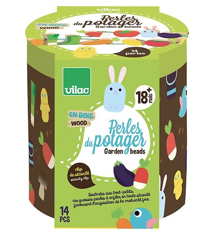 Perles en bois Vilac - 14 Parties - Légumes