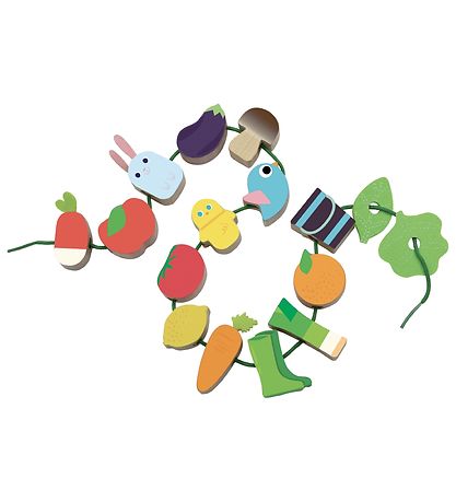 Perles en bois Vilac - 14 Parties - Légumes