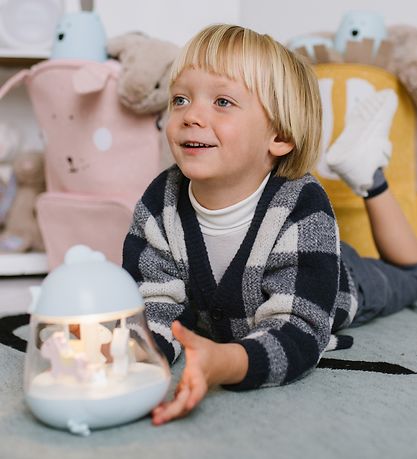 Rabbit & Friends Lampe - 16x13 cm - Karrusel m. Musik - Rosa Rabbit & Friends Lampe - 16x13 cm - Karrusel m. Musik - Rosa