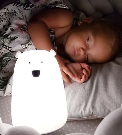 Rabbit & Friends Lampe - 11x17 cm - Stor Bjørn - Blå