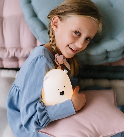 Rabbit & Friends Lampe - 11x17 cm - Stor Bjørn - Blå