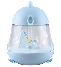 Rabbit & Friends Lampe - 16x13 cm - Karrusel m. Musik  - Blå Rabbit & Friends Lampe - 16x13 cm - Karrusel m. Musik  - Blå