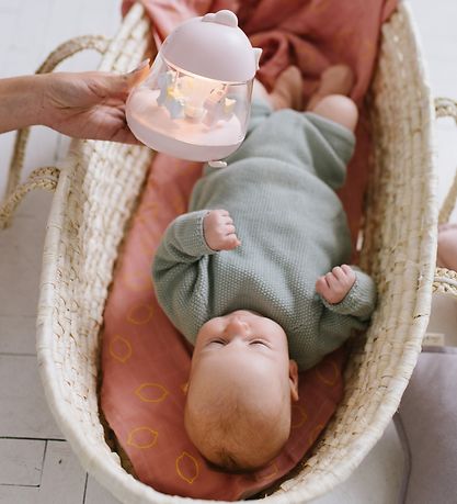 Rabbit & Friends Lampe - 16x13 cm - Karrusel m. Musik  - Blå Rabbit & Friends Lampe - 16x13 cm - Karrusel m. Musik  - Blå