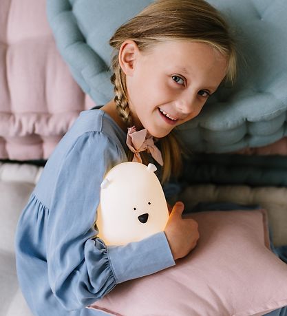 Rabbit & Friends Lampe - Stor Bjørn m. Fjernbetjening - 11x17 cm