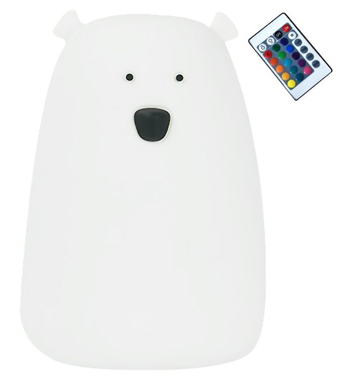 Rabbit & Friends Lampe - Stor Bjørn m. Fjernbetjening - 11x17 cm
