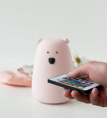 Rabbit & Friends Lampe - Stor Bjørn m. Fjernbetjening - 11x17 cm