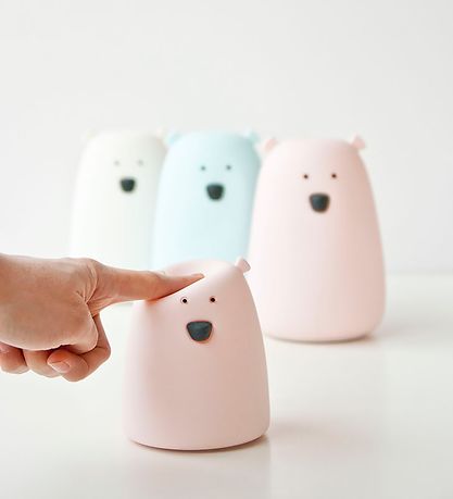 Rabbit & Friends Lampe - 10x8,5 cm - Lille Bjørn - Rosa