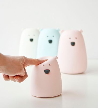 Rabbit & Friends Lampe - 10x8,5 cm - Lille Bjørn - Blå