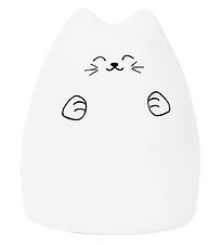 Rabbit & Friends Lampe - 15x11 cm - Kat - Hvid Rabbit & Friends Lampe - 15x11 cm - Kat - Hvid