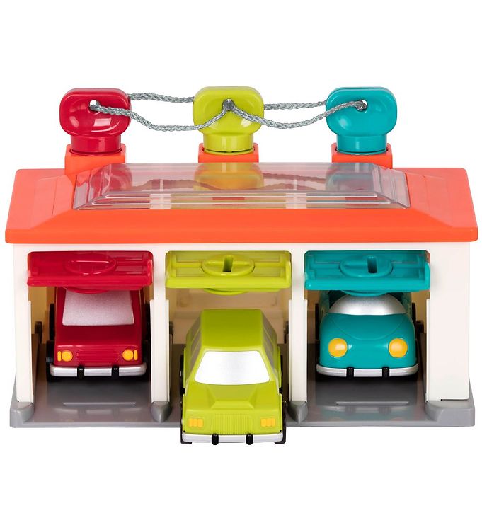 Battat Garage - 5 Dele - Rød/Grøn/Blå