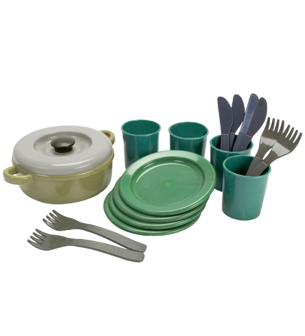 Dantoy Green Bean Geschirr - 22 Teile - Verschiedene Erdfarben - Dantoy - One Size - Spielzeug