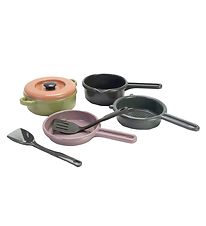 Dantoy Green Bean Kitchen Set - 7 Parts - Assorted Earth Colours Dantoy Green Bean Kitchen Set - 7 Parts - Assorted Earth Colours