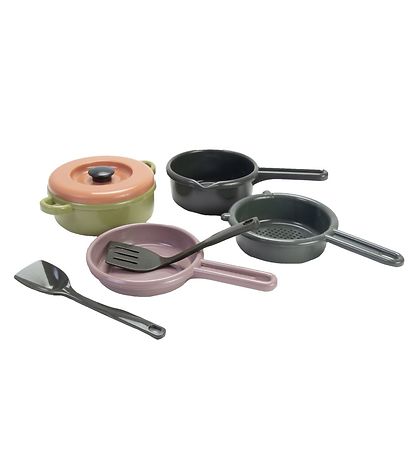 Dantoy Green Bean Kitchen Set - 7 Parts - Assorted Earth Colours Dantoy Green Bean Kitchen Set - 7 Parts - Assorted Earth Colours