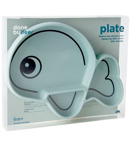 Done By Deer Skål - Silikone - Stick & Stay - Wally - Blå