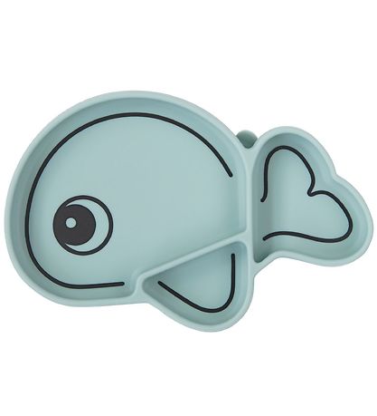 Done By Deer Skål - Silikone - Stick & Stay - Wally - Blå