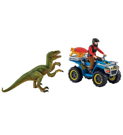 Schleich Dinosaurs - 11,5 x 6,5 cm - ATV & Velociraptor 41466 Schleich Dinosaurs - 11,5 x 6,5 cm - ATV & Velociraptor 41466