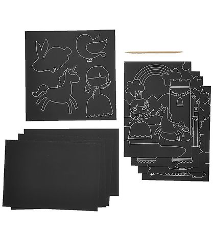 Ooly Scratch and Scribble Sæt - Princess Garden