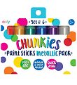 Ooly Jumbo Tuscher - Chunkies Paint Sticks - 6 stk - Metallic Ooly Jumbo Tuscher - Chunkies Paint Sticks - 6 stk - Metallic