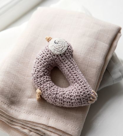 Sebra Rangle - Hæklet - Fuglen Bliss - Misty Rose