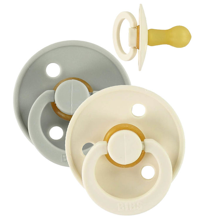 BIBS Rund Colour Sutter 2-Pak Str. 1 Naturgummi - Ivory/Sage
