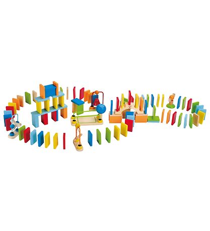 Hape Legesæt - 107 Dele - Dynamo Dominoes
