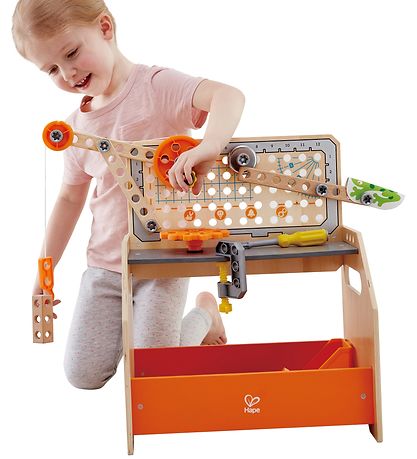 Hape Arbejdsbænk - 58 Dele - Junior Inventor