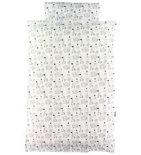 Nørgaard Madsens Duvet Cover - Junior - White/Blue w. Animals Nørgaard Madsens Duvet Cover - Junior - White/Blue w. Animals
