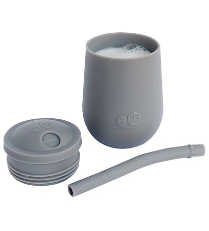 EzPz Mini Cup w. Straw - Silicone - Grey