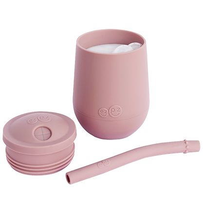 EzPz Mini Cup w. Straw - Silicone - Dusty Rose