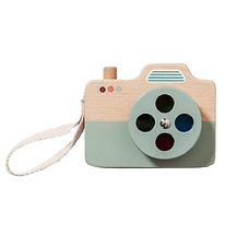 Petit Monkey Camera - Wood - Blue Petit Monkey Camera - Wood - Blue
