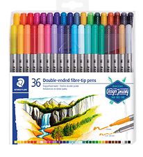 Staedtler Tuscher - 36 stk. - Dobbelt Fiberpenne Staedtler Tuscher - 36 stk. - Dobbelt Fiberpenne