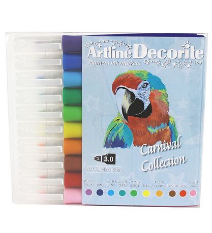 Artline Markers - Decorite Flat - 10 pcs - Carnival Artline Markers - Decorite Flat - 10 pcs - Carnival