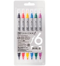 Zig Tuschen - Clean Color Pen - 6 st. Zig Tuschen - Clean Color Pen - 6 st.
