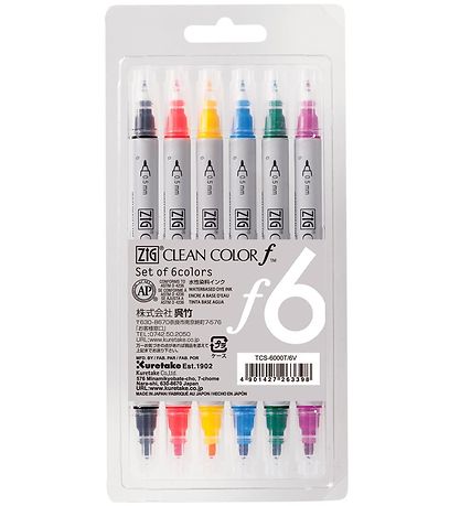 Marqueurs Magiques Zig - Clean Stylo de couleur - 6 pièces Marqueurs Magiques Zig - Clean Stylo de couleur - 6 pièces