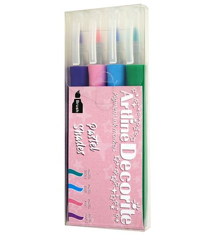 Artline Tuscher - Decorite Brush - 4 stk. - Pastel Artline Tuscher - Decorite Brush - 4 stk. - Pastel