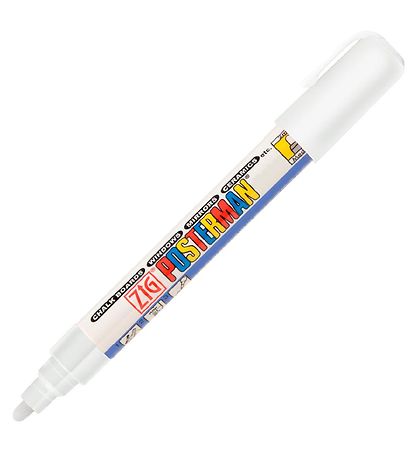 Zig Tusch  - Vandfast - 2 mm - Hvid