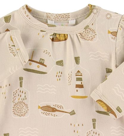 Joha Kjole - Lys Beige m. Print Joha Kjole - Lys Beige m. Print