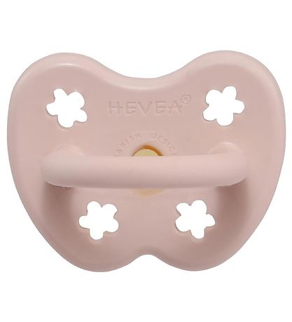 Hevea Sut - 0-3 mdr. - Naturgummi - Powder Pink m. Blomster Hevea Sut - 0-3 mdr. - Naturgummi - Powder Pink m. Blomster