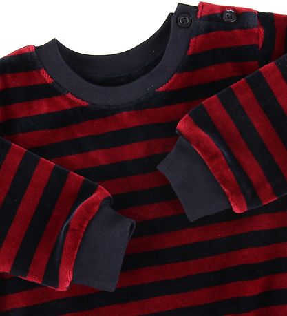 Noa Noa miniature Bluse - Velour - Art Blue m. Striber Noa Noa miniature Bluse - Velour - Art Blue m. Striber