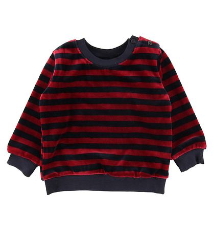 Noa Noa miniature Bluse - Velour - Art Blue m. Striber Noa Noa miniature Bluse - Velour - Art Blue m. Striber