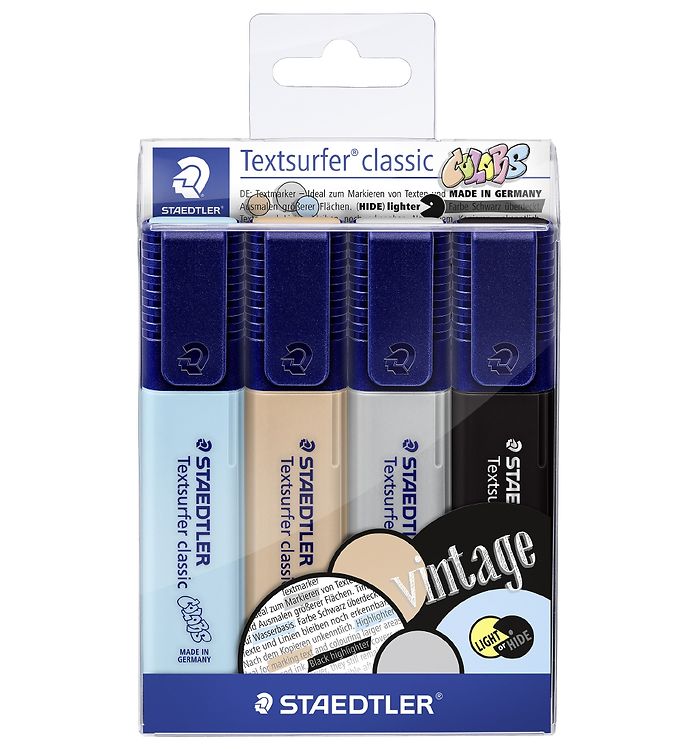 Staedtler Textsurfer Classic 364 Overstregningstuscher 4 stk. - Vintage