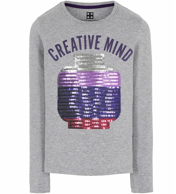 LEGO® Wear Bluse - Gråmeleret m. Pailletter
