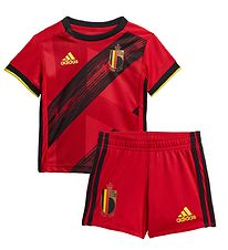 adidas Performance Fodboldsæt - Belgien - Rød/Sort adidas Performance Fodboldsæt - Belgien - Rød/Sort
