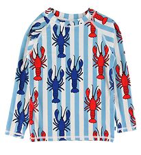 Småfolk Badebluse - UV50+ - Blå/Hvid m. Krebs Småfolk Badebluse - UV50+ - Blå/Hvid m. Krebs